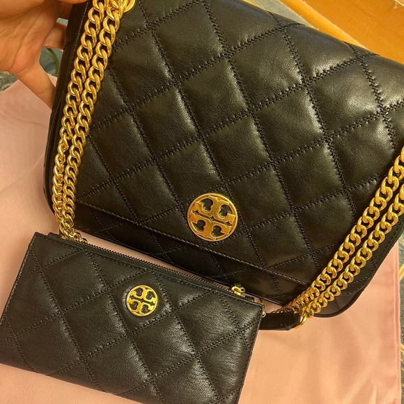 Tory Burch Willa Shoulder Bag & Wallet Set - Picture 1 of 14